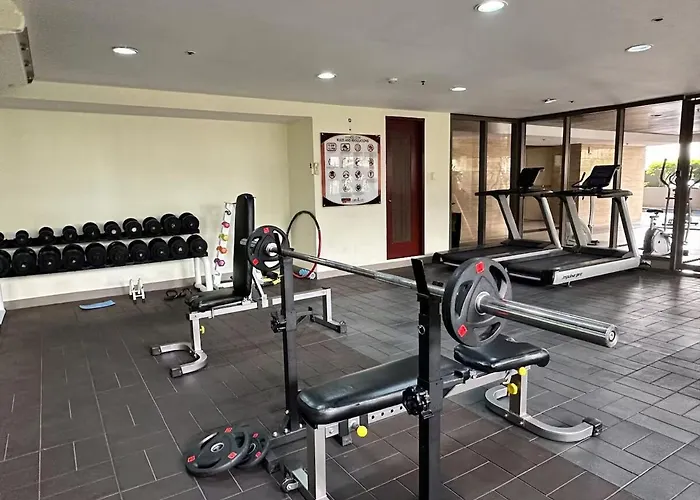 Tropical Wood W Balcony Near Greenbelt Pool And Gym Access Apartment Manila